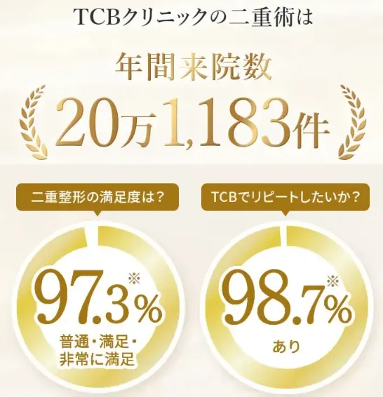 TCBの二重整形の満足度