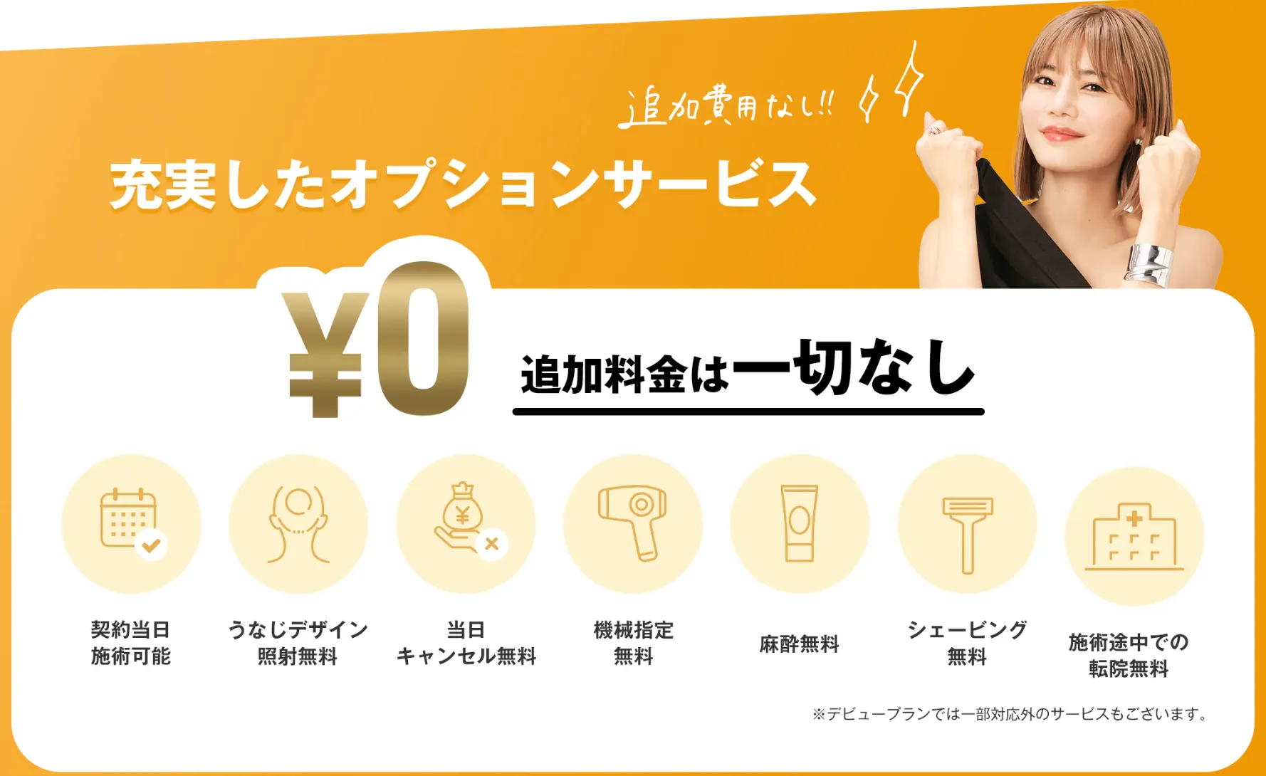 レジーナクリニック 充実したオプションサービス
