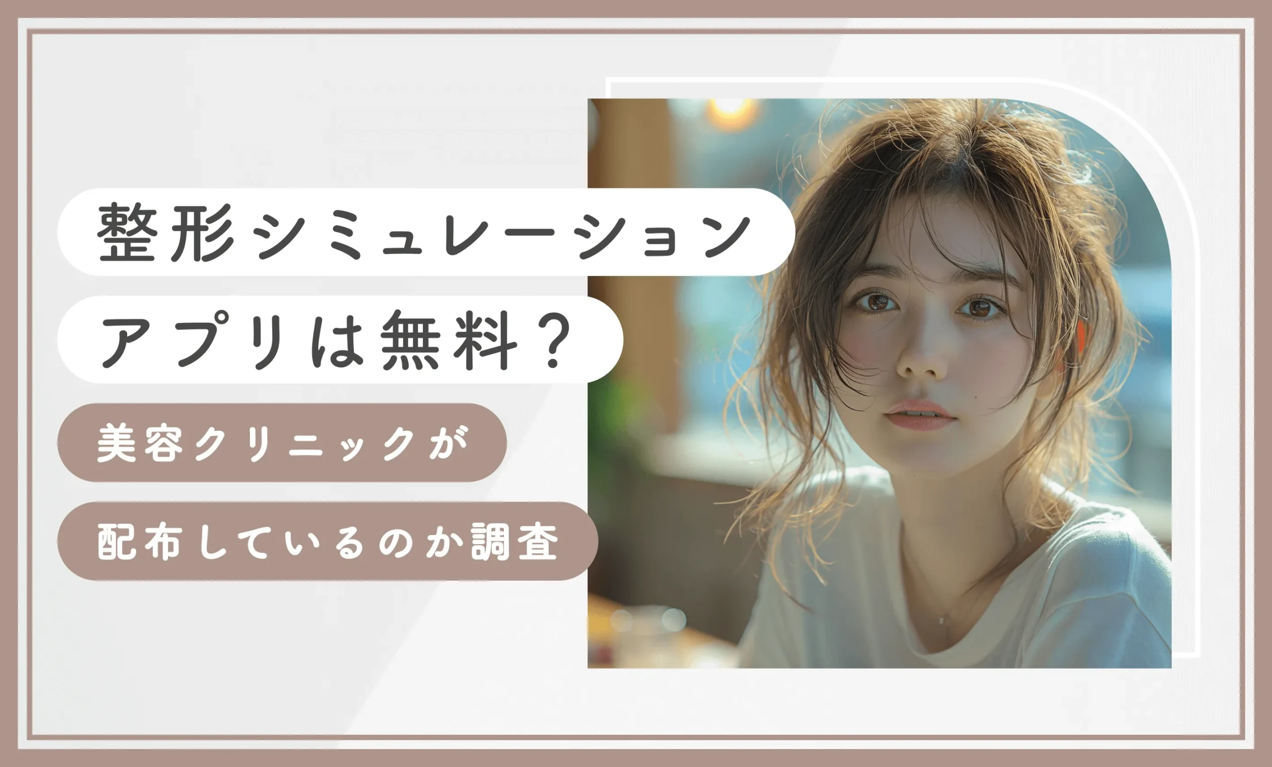整形シミュレーションアプリは無料？【美容クリニックが配布しているのか調査】