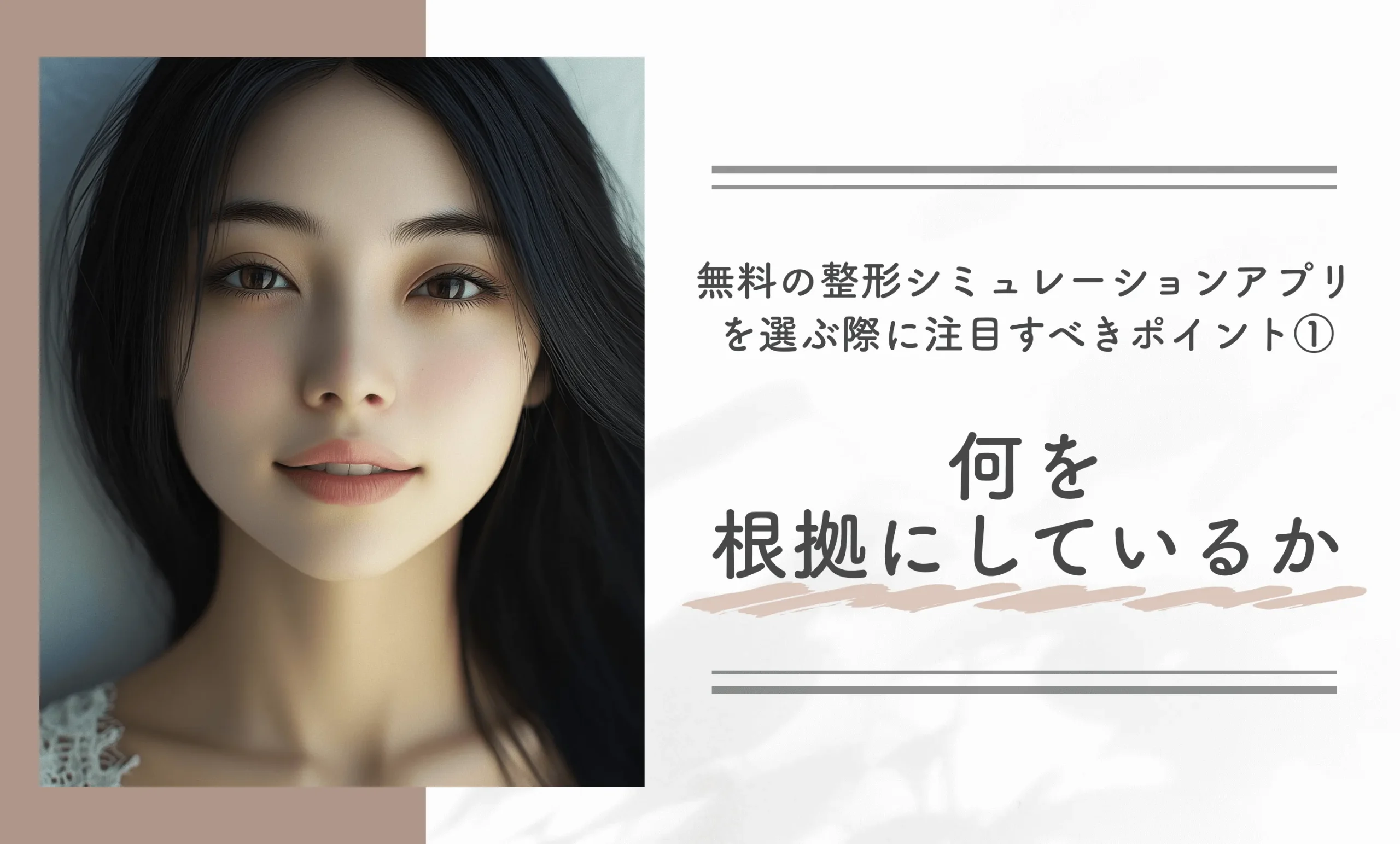 無料の整形シミュレーションアプリを選ぶ際に注目すべきポイント ①何を根拠にしているか