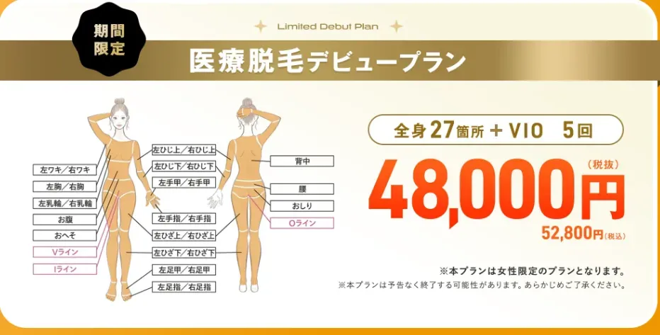 レジーナクリニック　デビュープラン