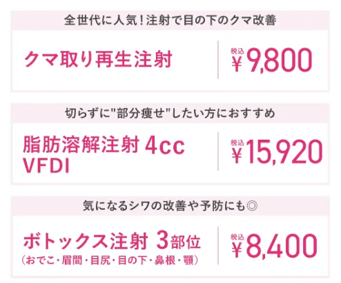 TCBのヒアルロン酸注射が無料？【知恵袋越え】本当に0円なのか徹底調査｜オプションの１例画像
