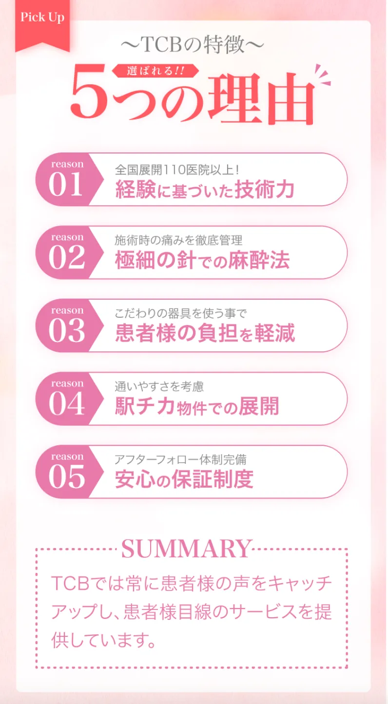 TCBのピコレーザーがおすすめの理由