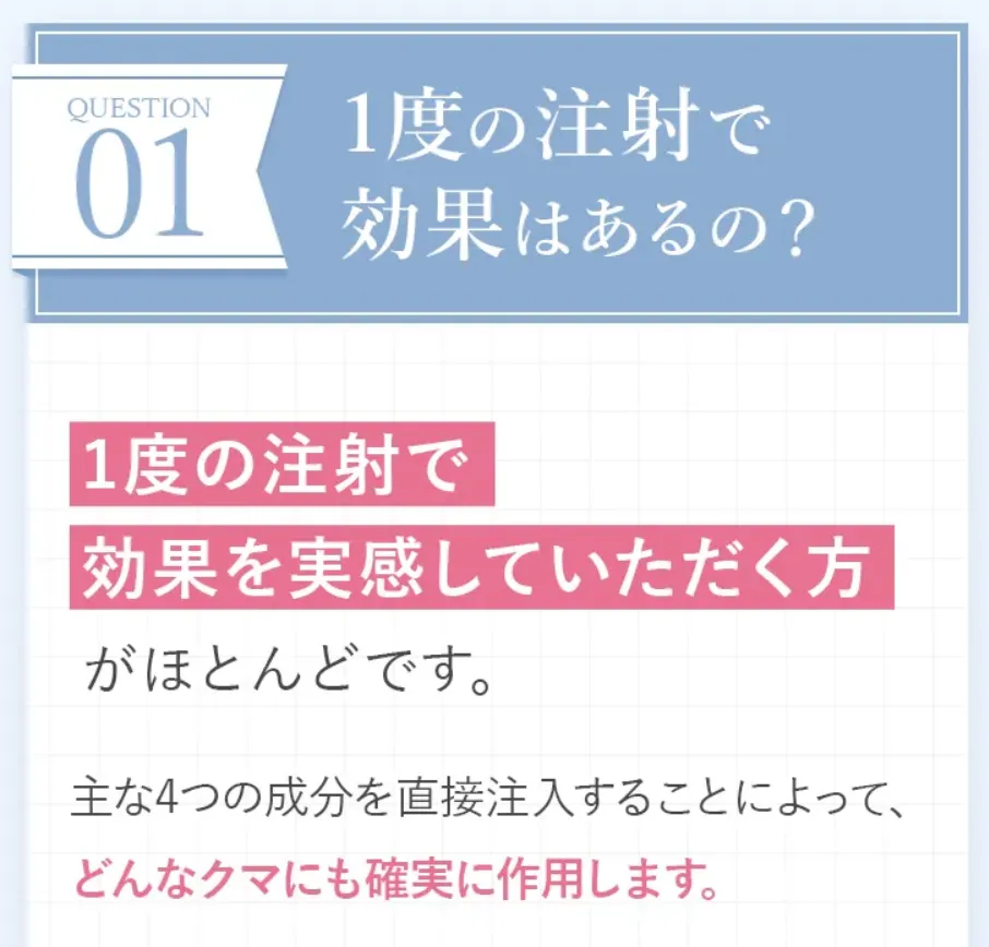 TCBのクマ取り治療は4段階の改善法により1度でクマを撃退!
