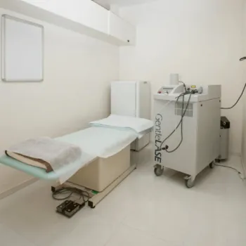 フェミークリニック 銀座院のジェントルマックスプロによる施術を受ける施術室