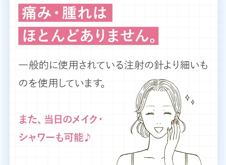 墨田区でクマ取りがおすすめクリニック　TCBのクマ取り再生注射の痛みについて