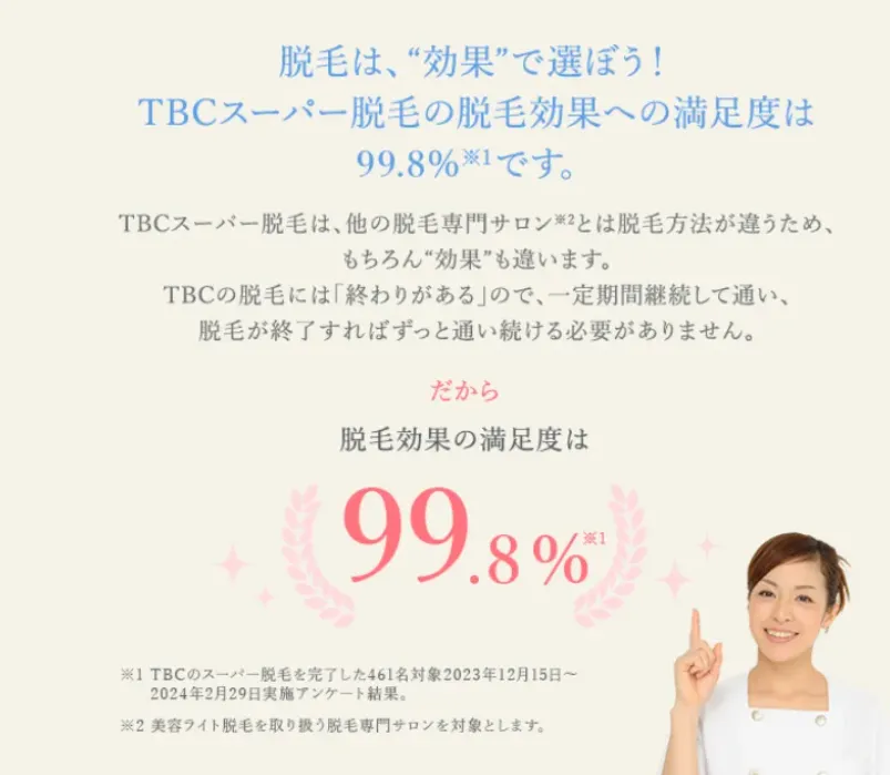 沖縄で脱毛サロンがおすすめのクリニック【専門家が徹底調査!】|TBCの効果満足度は99.8%
