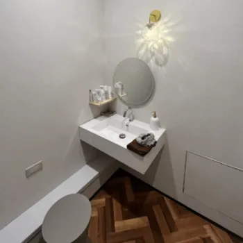 クレオビューティークリニックのジェントルマックスプロによる施術を受けた後のパウダールーム