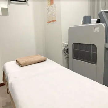 レジーナクリニック 心斎橋院のジェントルマックスプロによる施術を受ける前の施術室