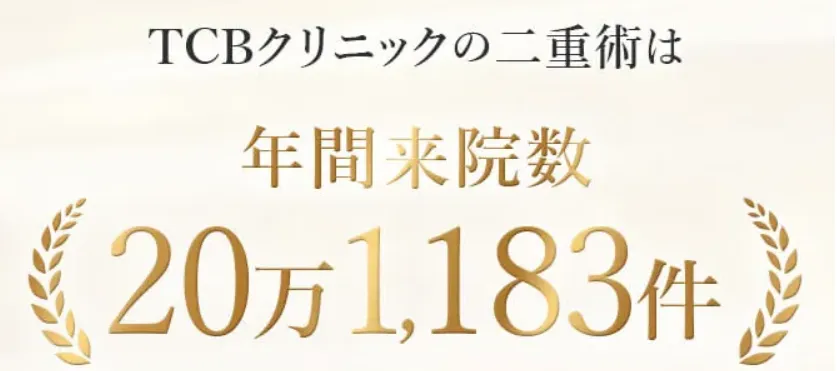 心斎橋で二重整形がおすすめのクリニック｜TCB二重術の年間来院数