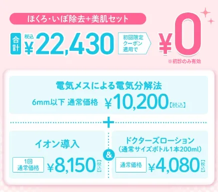 無料のほくろ除去