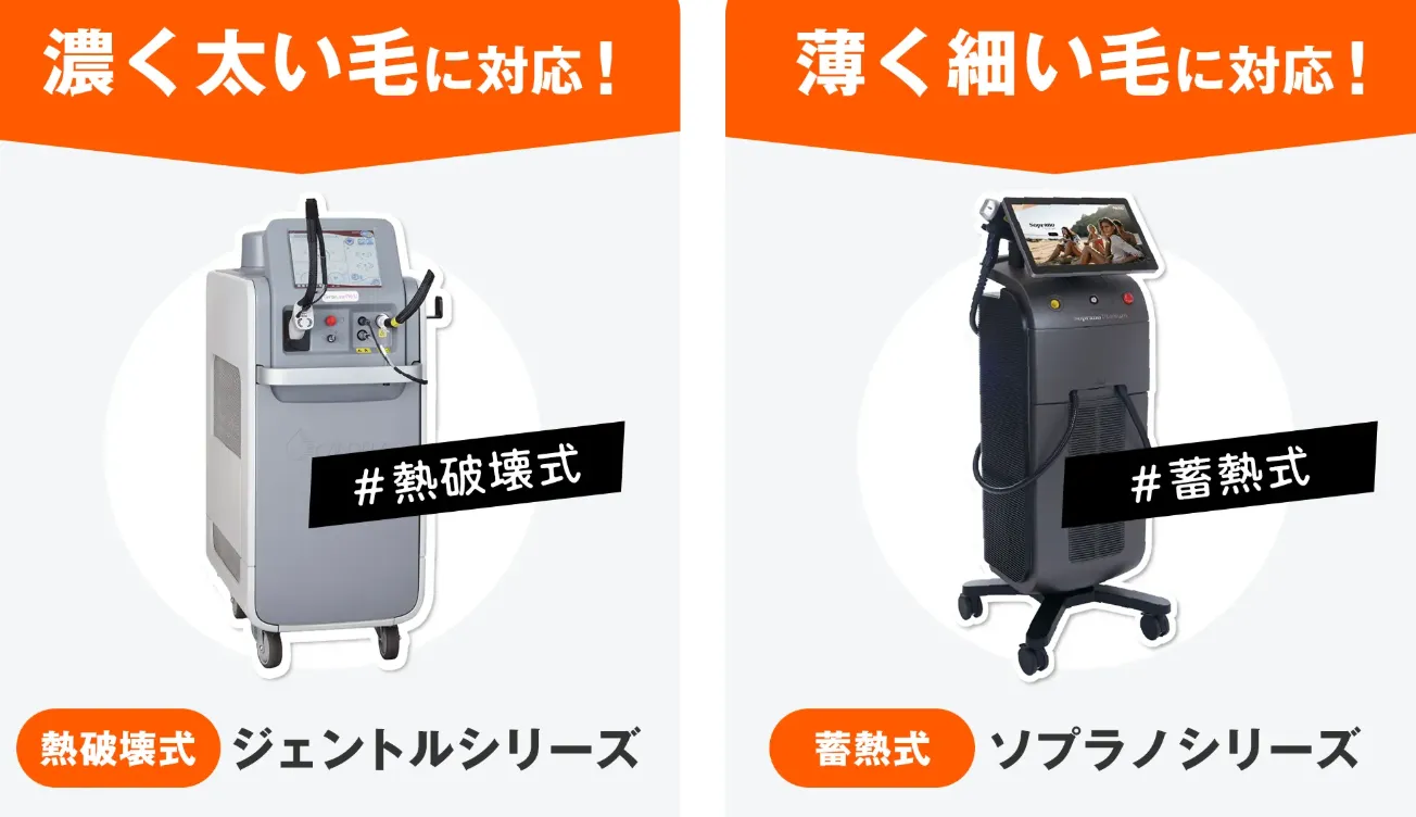 練馬区で医療脱毛がおすすめのクリニックで使用している脱毛器