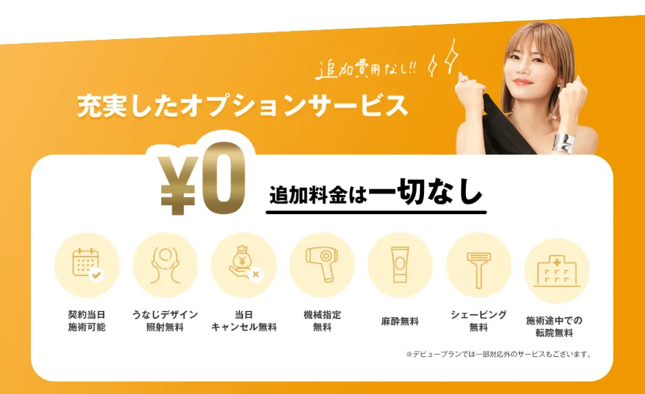 品川区付近のレジーナクリニックのオプション