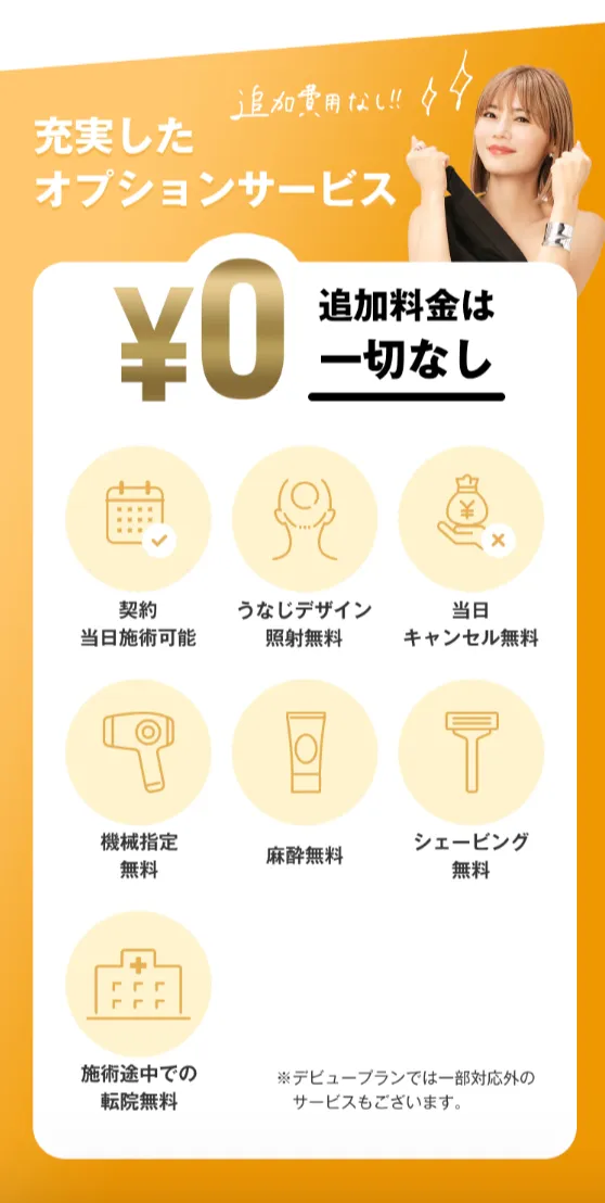 駒沢のレジーナクリニックは、かかる費用は脱毛料金のみ