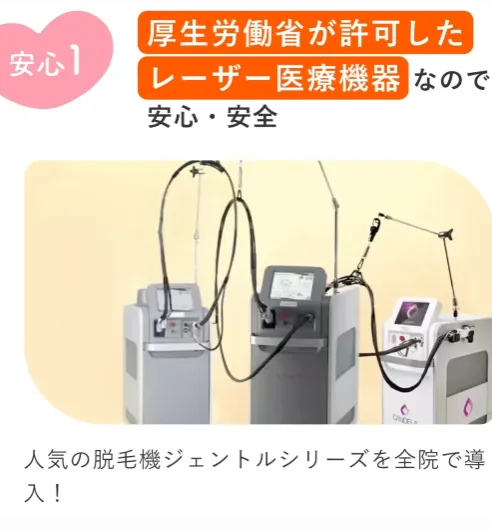 レジーナクリニックの使用機器