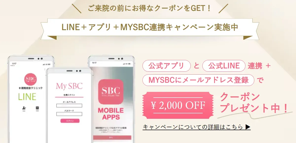 湘南美容クリニック 2,000円OFFクーポン