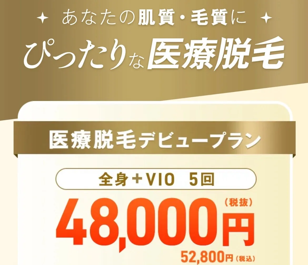 レジーナクリニックの医療脱毛デビュープランについて