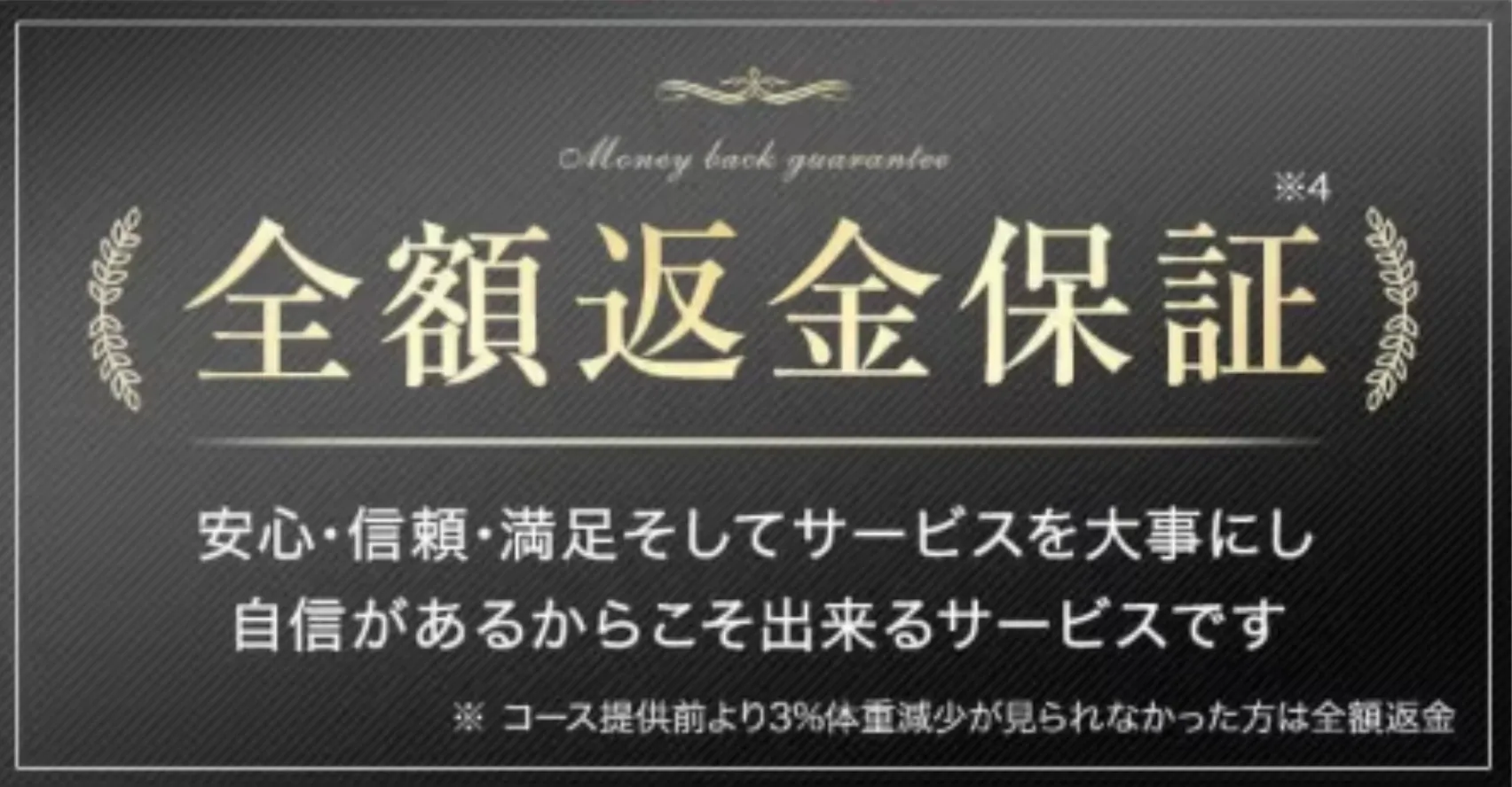 痩せなかった場合の全額返金保証制度に関する情報