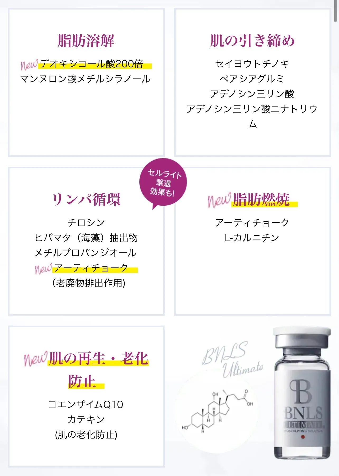 湘南美容クリニックの脂肪溶解注射(BNLSアルティメット)の5つの効果