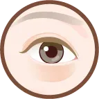 TCBのクマ取り施術　茶クマのイメージ