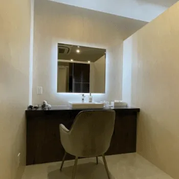 Luxe Beauty Clinicのジェントルマックスプロの都度払いによる施術を受けた後のパウダールーム