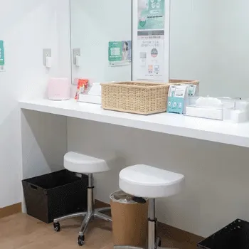 ヴァージンクリニック 福岡院のジェントルマックスプロの都度払いによる施術を受けた後のパウダールーム