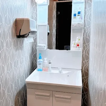 ガーデンクリニック 福岡院の刺青除去を受けた後のパウダールーム