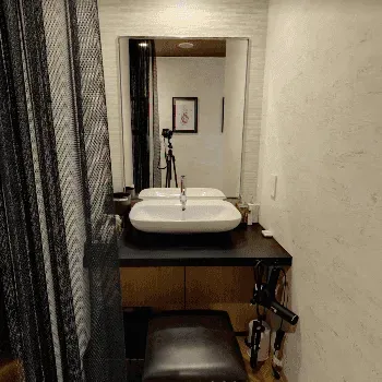 福岡TAクリニックの肩ボトックスを受けた後のパウダールーム