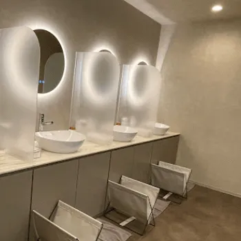 広島プルミエクリニックの刺青除去を受けた後のパウダールーム