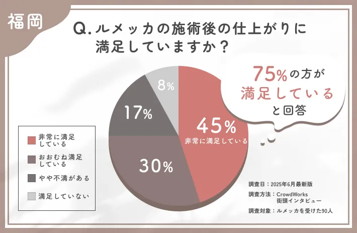 ルメッカの仕上がりに関するアンケート調査