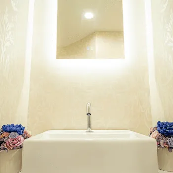 TCB東京中央美容外科 兵庫2院の刺青除去を受けた後のパウダールーム