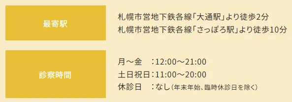 レジーナクリニックのアクセス・診察時間