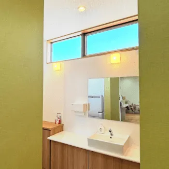 あきば皮膚科クリニックの刺青除去を受けた後のパウダールーム