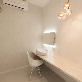 みなと元町美容・形成外科のデンシティを受けた後のパウダールーム