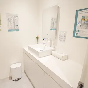 Olino美容外科・美容皮膚科のデンシティを受けた後のパウダールーム