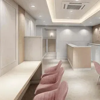 ルラ美容クリニック 神戸院の肩ボトックスを受ける前の待合室