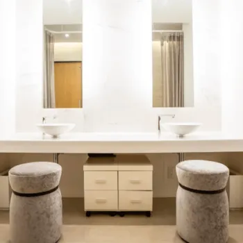 御所南はなこクリニックのデンシティを受けた後のパウダールーム