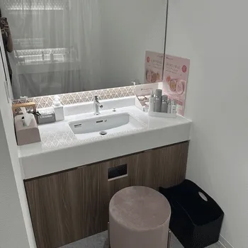 みかスキンクリニックの刺青除去を受けた後のパウダールーム