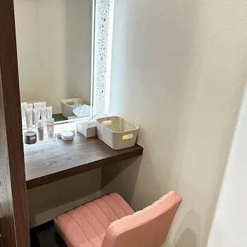 ヴェリィ形成皮フ科クリニックの刺青除去を受けた後のパウダールーム