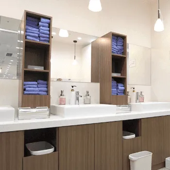 よつば会クリニック 京都院の刺青除去を受けた後のパウダールーム