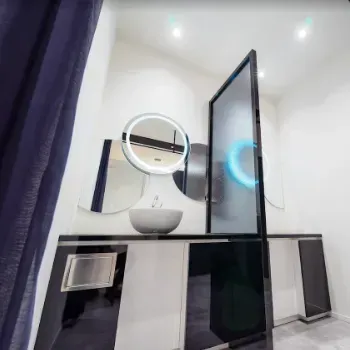 TCB東京中央美容外科 京都2院の肩ボトックスを受けた後のパウダールーム