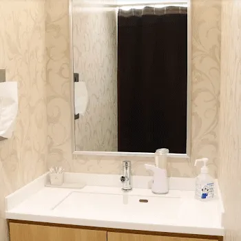 名駅さくら医院・歯科・皮膚科のケミカルピーリングを受けた後のパウダールーム