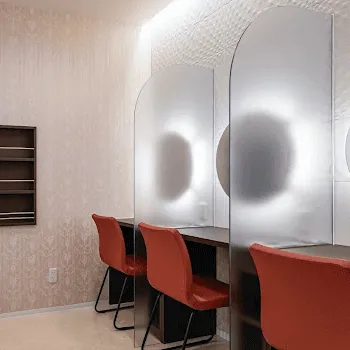 うえだ皮膚科内科 八田院のケミカルピーリングを受けた後のパウダールーム