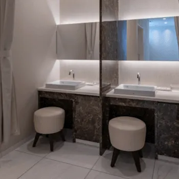 あすか皮フ科クリニックのピコスポットを受けた後のパウダールーム