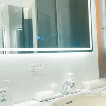 共立美容外科 名古屋院のピコスポットを受けた後のパウダールーム