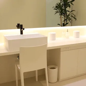 クララ美容皮膚科 那覇院の刺青除去を受けた後のパウダールーム