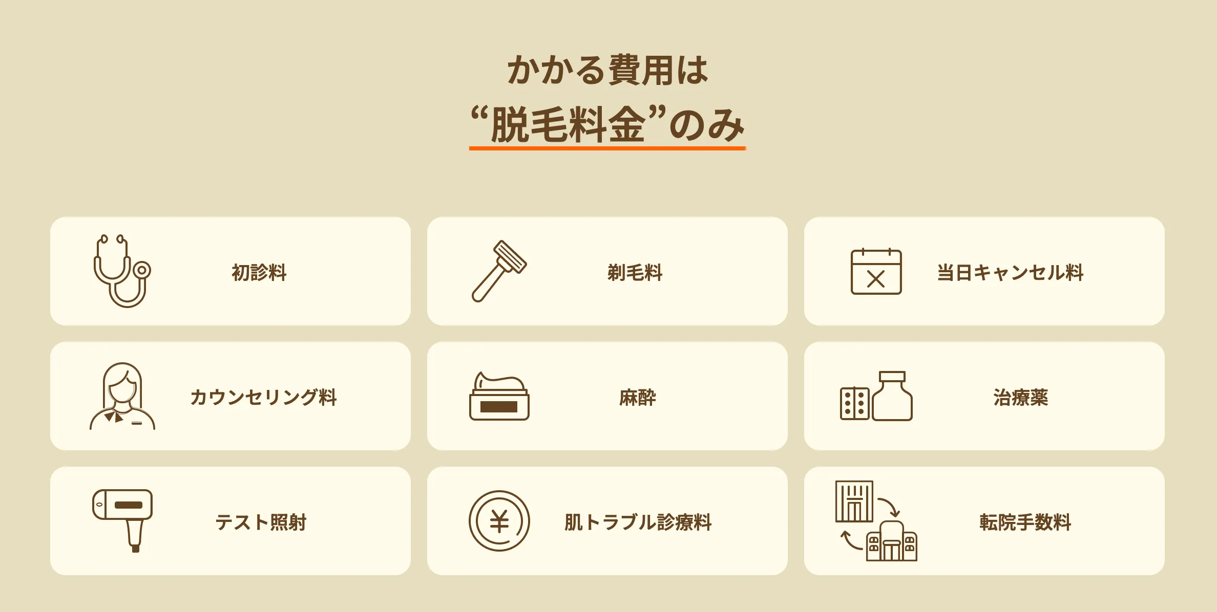 レジーナクリニックのオプション