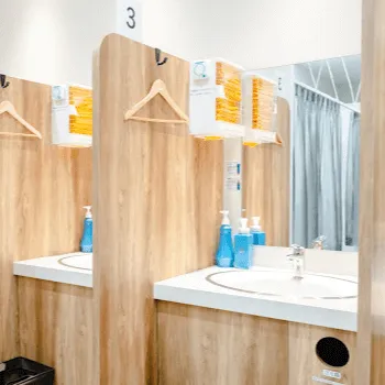 湘南美容クリニック 大分院の刺青除去を受けた後のパウダールーム