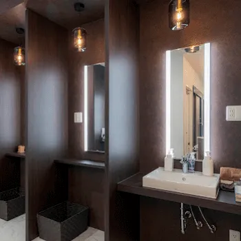 河田外科形成外科の刺青除去を受けた後のパウダールーム