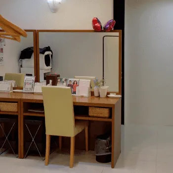 表参道スキンクリニック 大阪院のケミカルピーリングを受けた後のパウダールーム